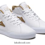 flaco 2 meados couro branco/tabaco 48880R28 Lakai