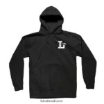 moletom com capuz letterman preto 48880R140 Lakai